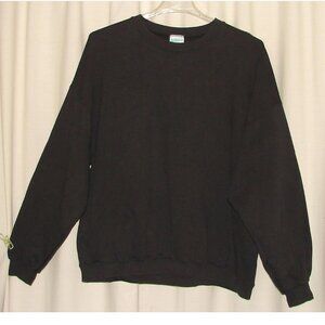 Vtg 80-90s Mervyns Cheetah Blank SWEATSHIRT, XXL, USA Made, Boxy, Charcoal Black